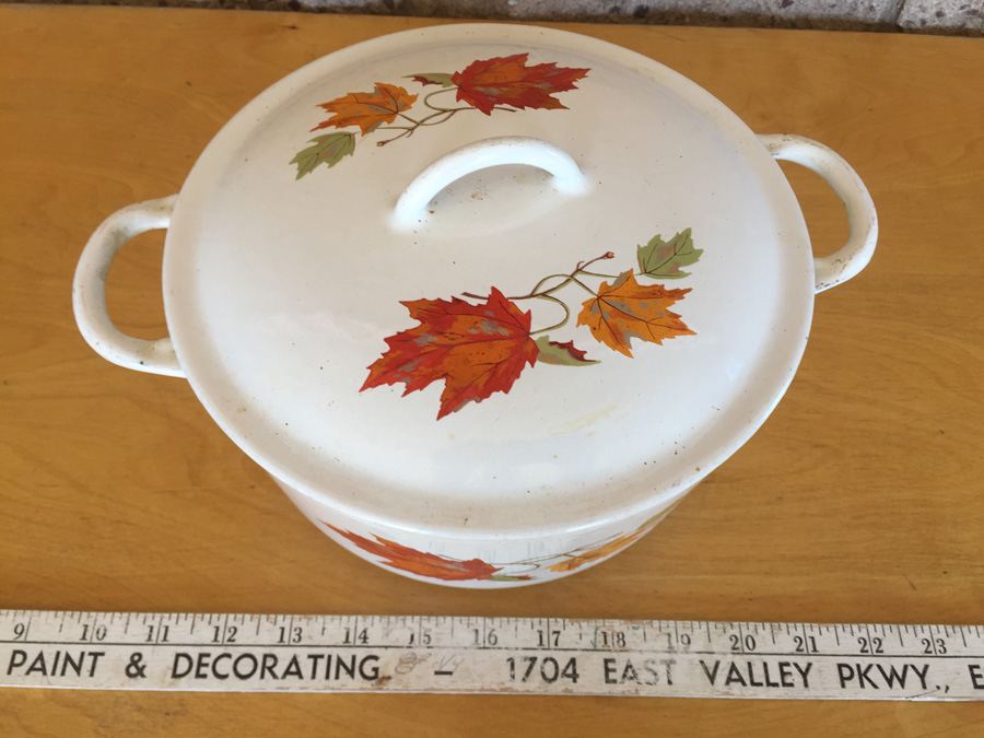 Vintage Descoware Autumn Leaf Dutch Oven - Made in Belgium [Photo 2]
