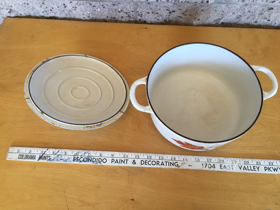 Vintage Descoware Autumn Leaf Dutch Oven - Made in Belgium [Photo 6]