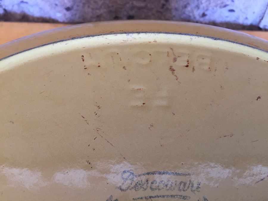 Vintage Descoware Yellow Dutch Oven - Made in Belgium [Photo 10]