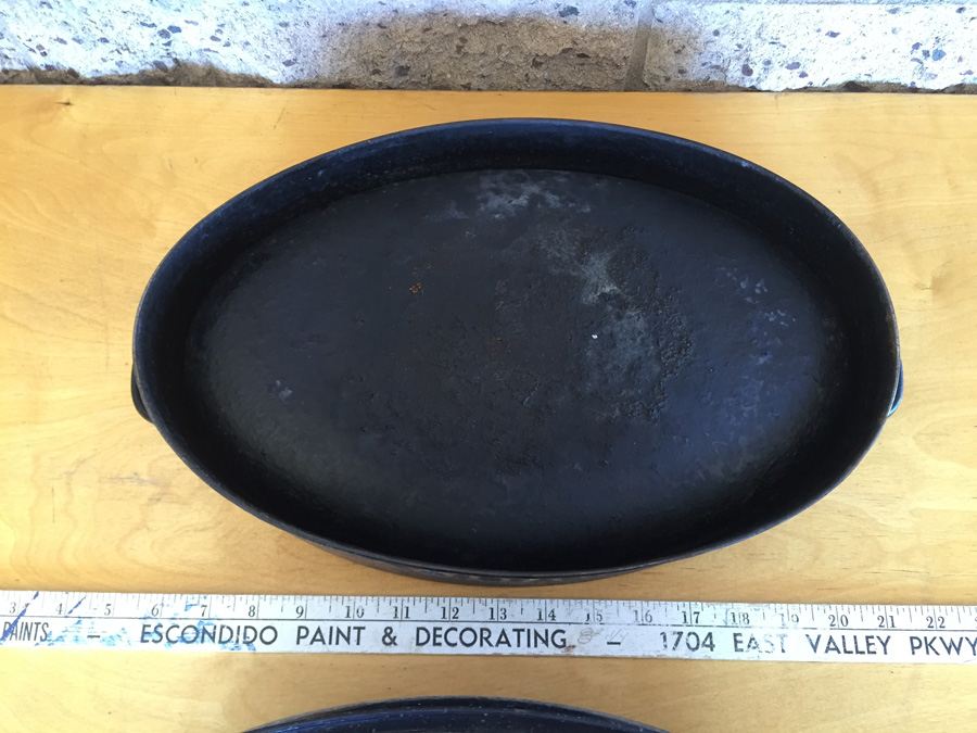 Pair Of Vintage SAVORY Roaster Enameled Roasting Pan Roast Double-Walled [Photo 15]