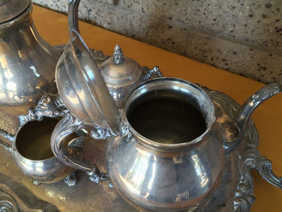 Coffee & Tea Set With Footed Serving Tray (EP) [Photo 7]