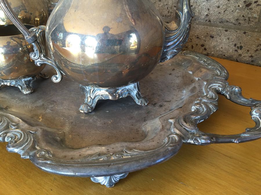 Coffee & Tea Set With Footed Serving Tray (EP) [Photo 6]