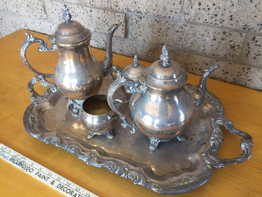 Coffee & Tea Set With Footed Serving Tray (EP) [Photo 2]