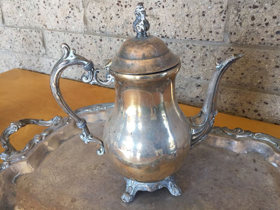 Coffee & Tea Set With Footed Serving Tray (EP) [Photo 3]