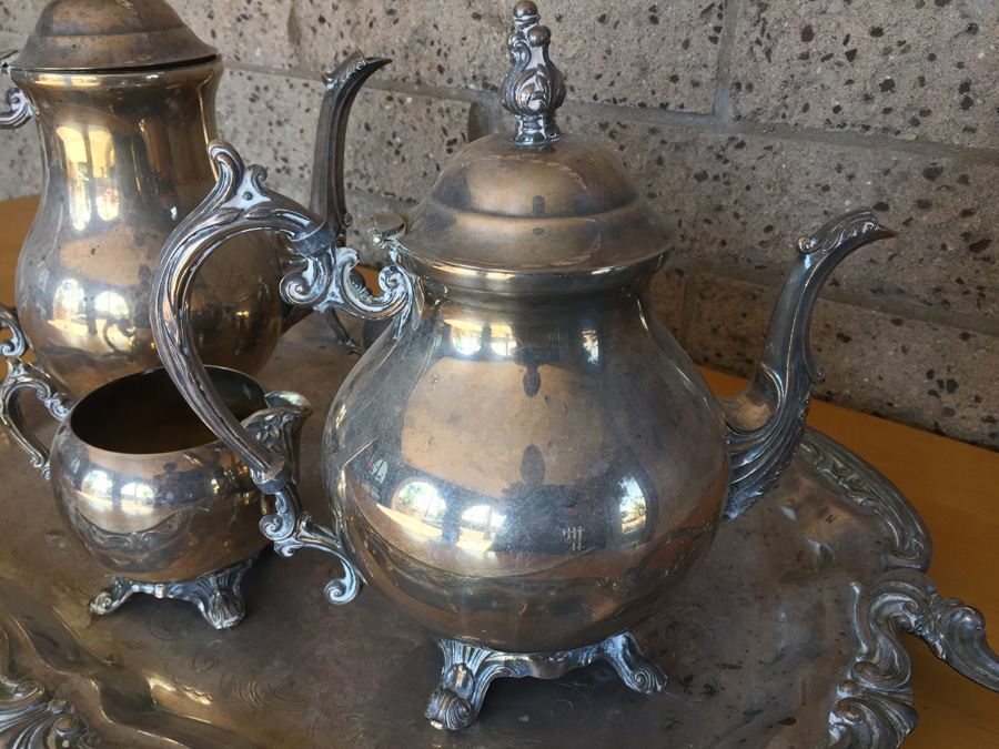 Coffee & Tea Set With Footed Serving Tray (EP) [Photo 5]