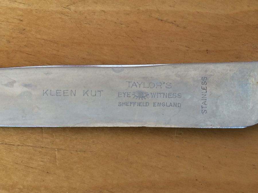 Pair Of Vintage Taylor's Eye Witness Sheffield England Stag Handle Knives [Photo 5]