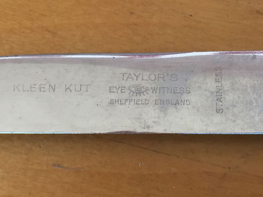 Pair Of Vintage Taylor's Eye Witness Sheffield England Stag Handle Knives [Photo 6]