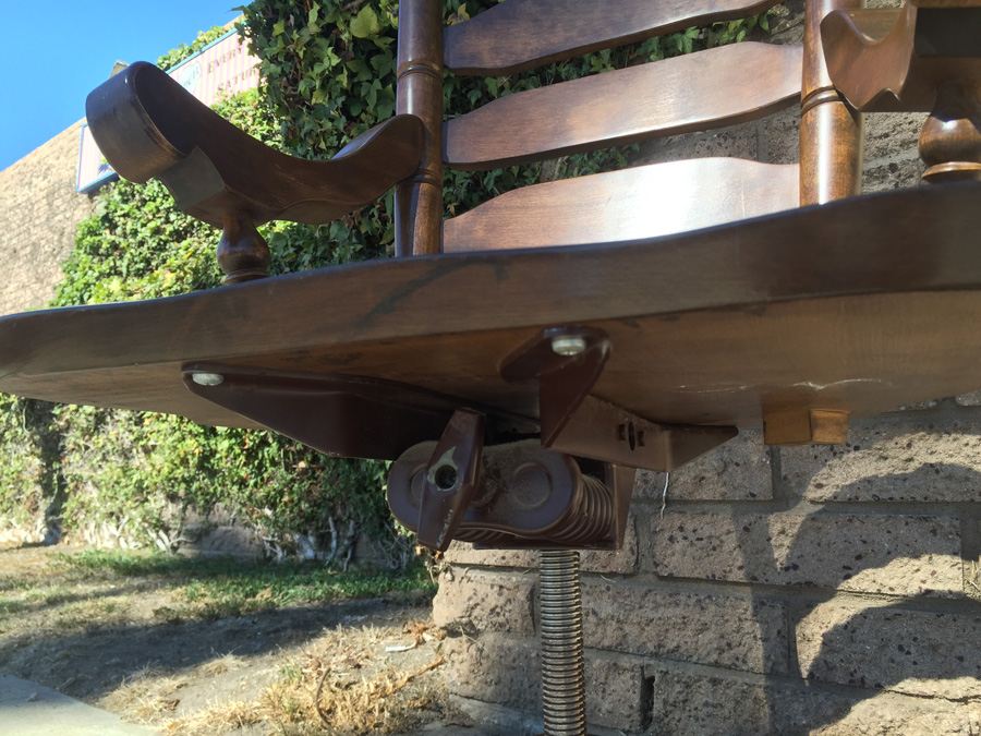 Vintage Ladder Back Desk Chair With Casters [Photo 8]