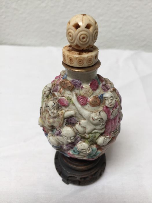 Vintage Chinese Snuff Bottle Signed [Photo 8]