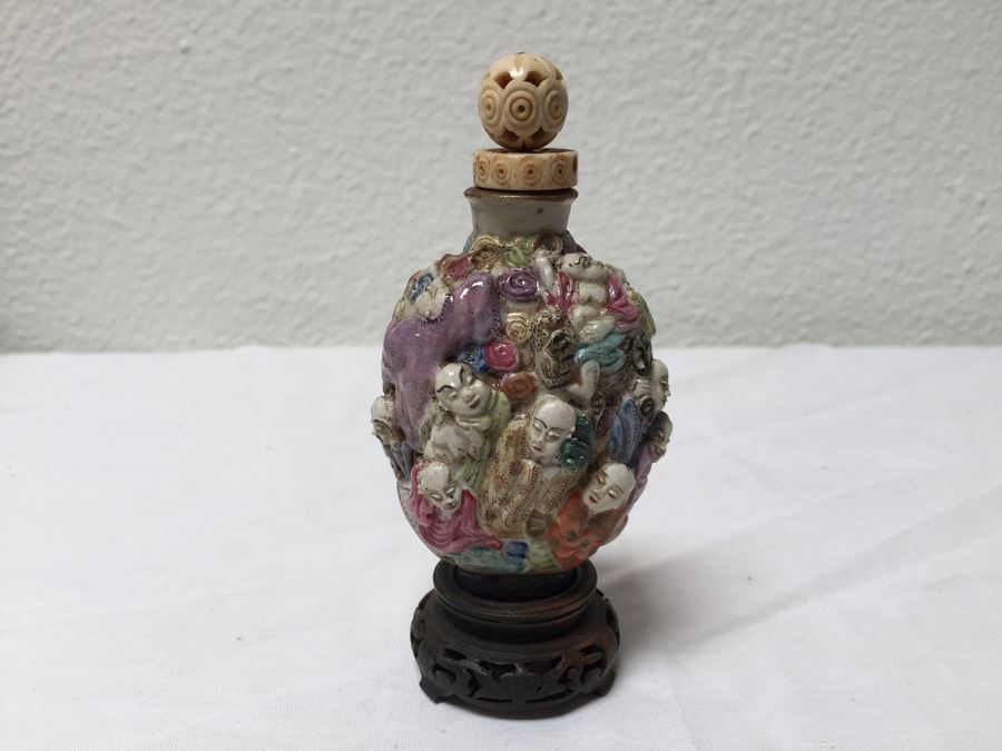 Vintage Chinese Snuff Bottle Signed [Photo 5]