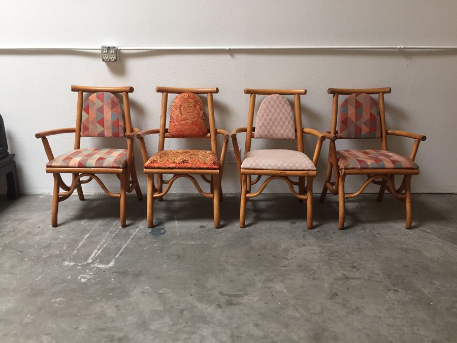 Japanese Rattan Table With Four Chairs [Photo 5]