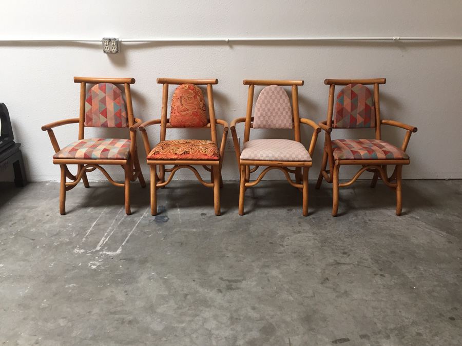 Japanese Rattan Table With Four Chairs [Photo 3]