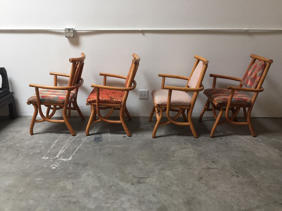 Japanese Rattan Table With Four Chairs [Photo 6]