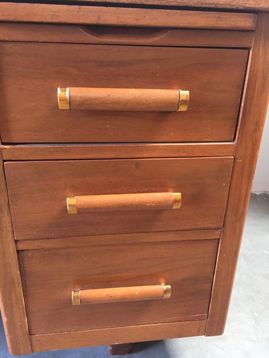 Mid-Century Wooden Desk [Photo 3]