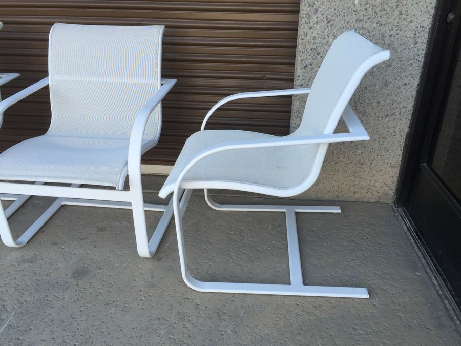 White Brown Jordan Outdoor Patio Chairs [Photo 2]