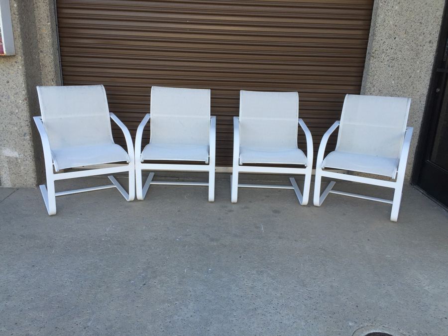 White Brown Jordan Outdoor Patio Chairs