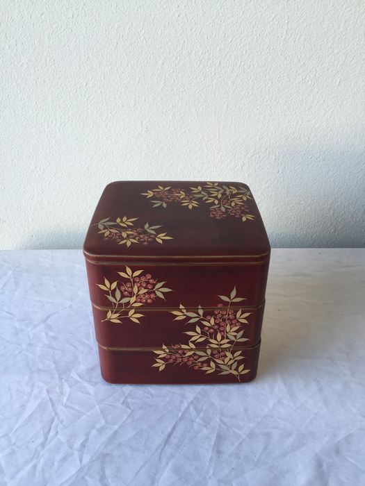 3-Tiered Jubako Japanese Lacquer Box