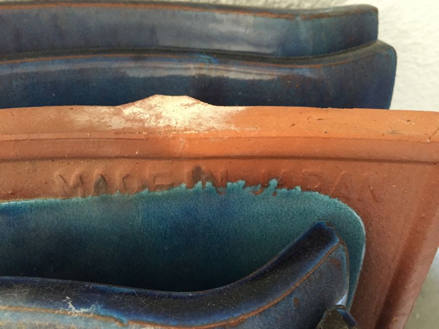 Set Of Japanese Blue Clay Tiles [Photo 2]