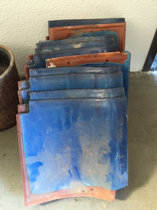Set Of Japanese Blue Clay Tiles [Photo 1]