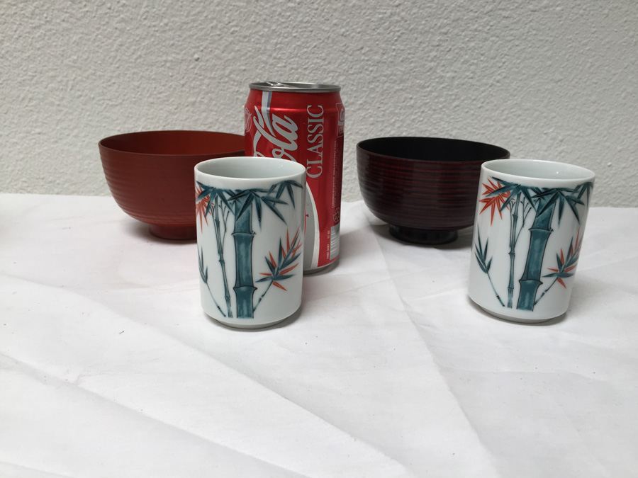 Asian Cup And Bowl Lot [Photo 3]
