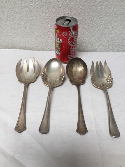 (2) Sterling Silver Salad Serving Sets - Weighs 374 Grams - Melt Value $176 [Photo 4]