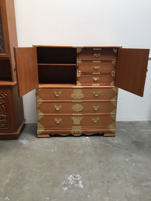 Vintage Asian Campaign-Style Cabinet Chest Of Drawers [Photo 7]