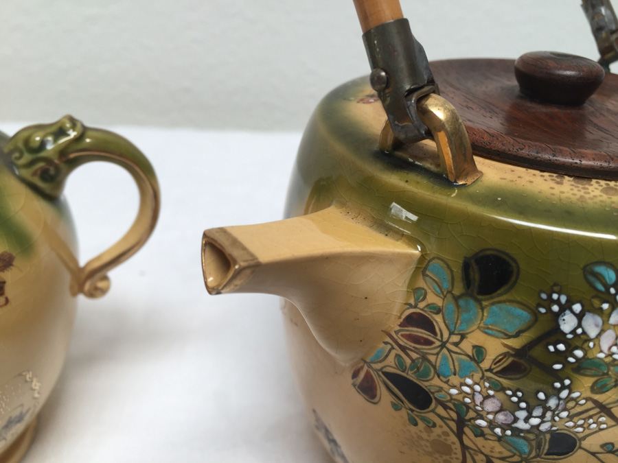 Vintage Asian Teapot / Tea Service Set Signed [Photo 7]