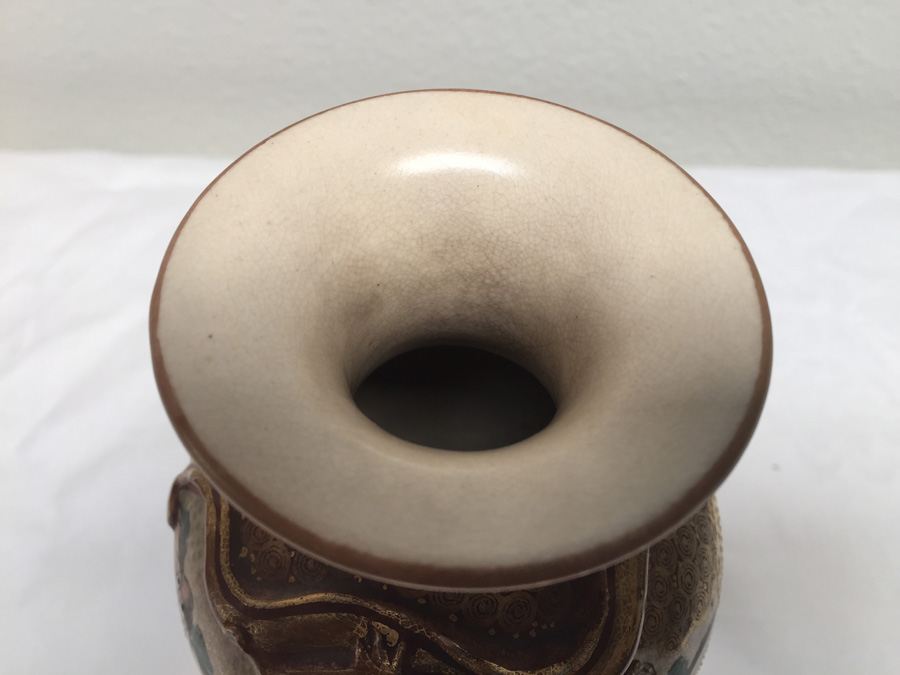 Vintage Japanese Vase With Dragon Serpent Signed [Photo 16]