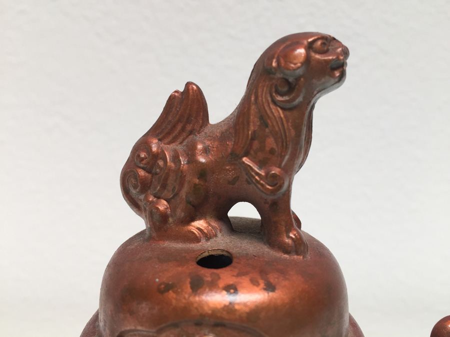 Metal Asian Incense Burner With Foo Dog [Photo 2]