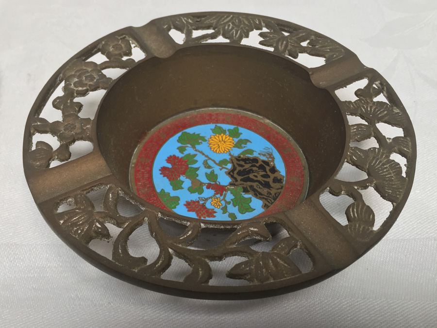 Pair Of Ashtrays - One Cloisonne Ashtray [Photo 8]