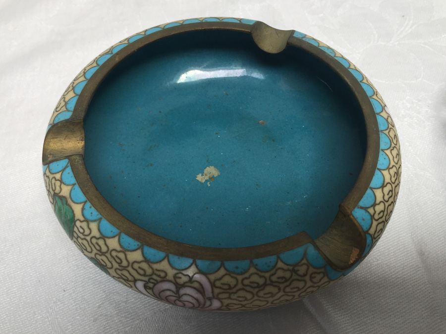 Pair Of Ashtrays - One Cloisonne Ashtray [Photo 2]