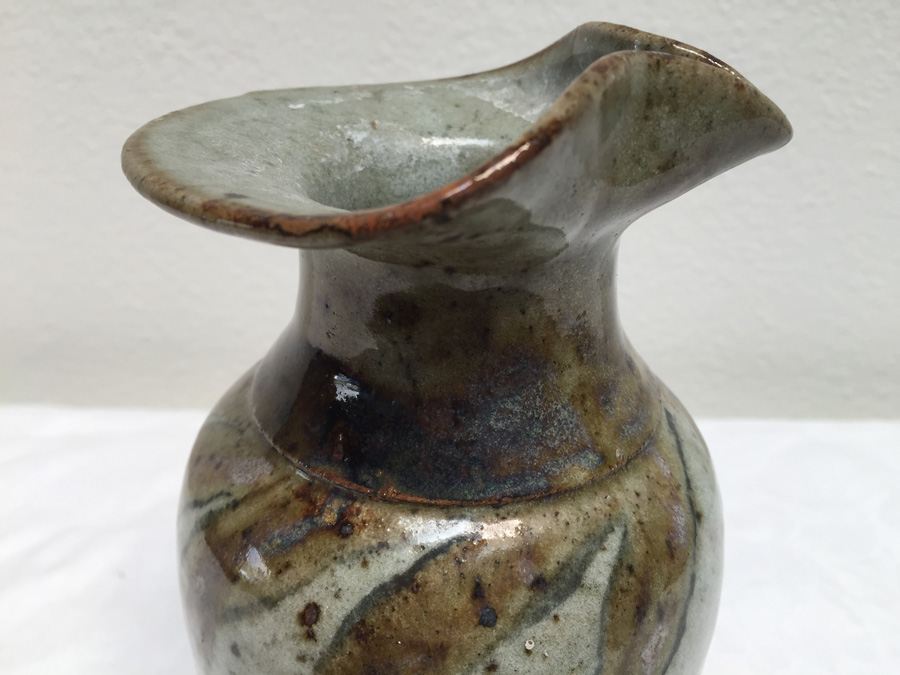 Mid-Century Pottery Pitcher Signed [Photo 10]