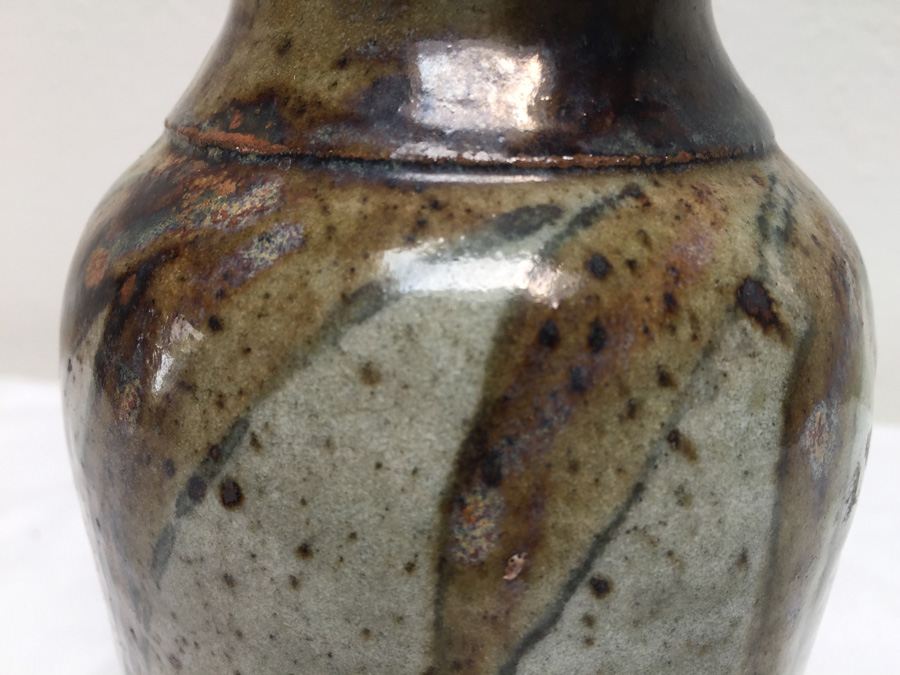 Mid-Century Pottery Pitcher Signed [Photo 2]