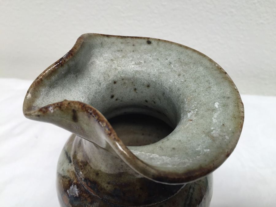 Mid-Century Pottery Pitcher Signed [Photo 4]