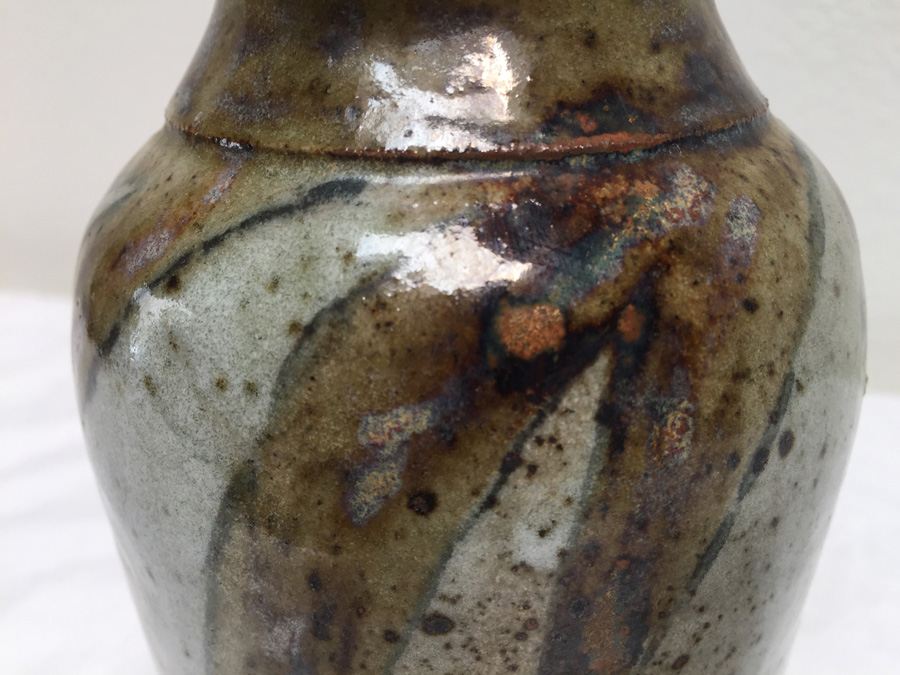 Mid-Century Pottery Pitcher Signed [Photo 6]