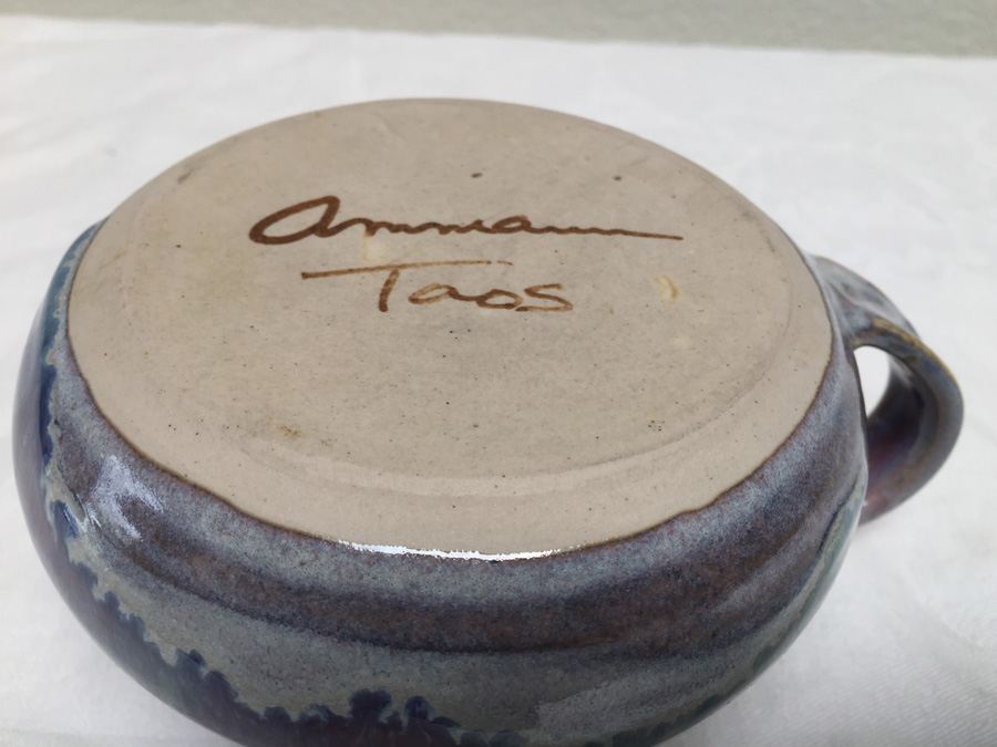 Purple Glazed Taos Pottery Signed [Photo 8]