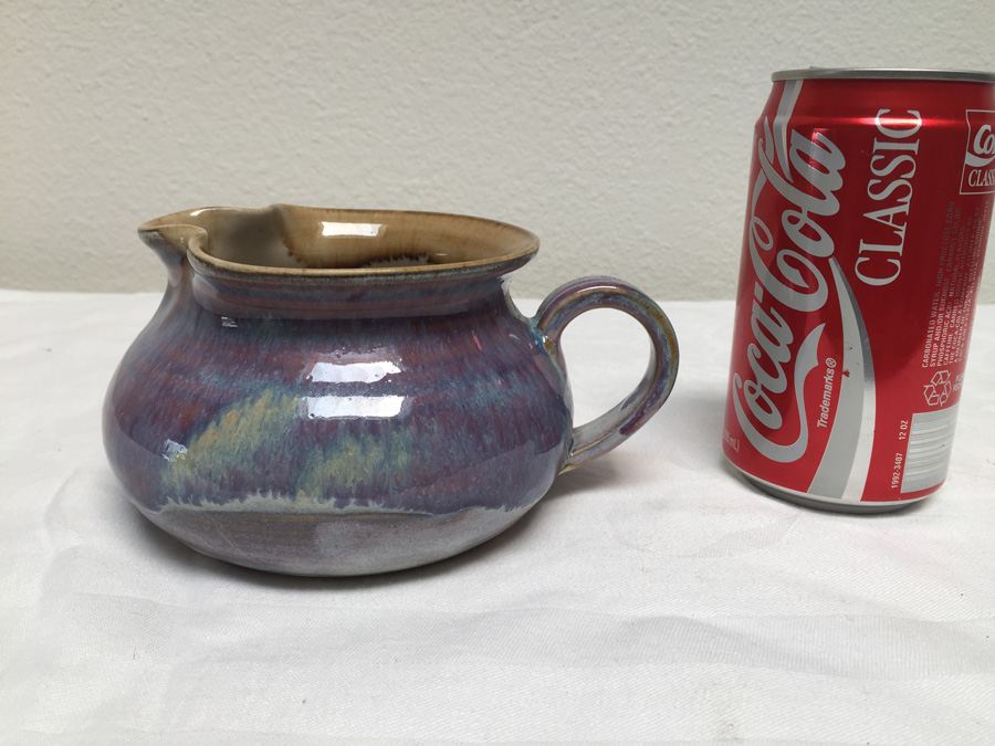 Purple Glazed Taos Pottery Signed [Photo 1]