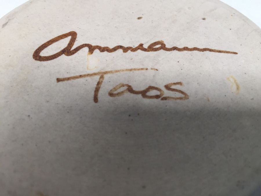 Purple Glazed Taos Pottery Signed [Photo 9]