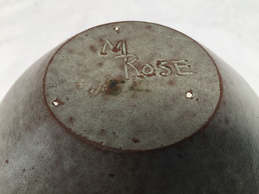 Pottery Bowl Signed M Rose [Photo 8]