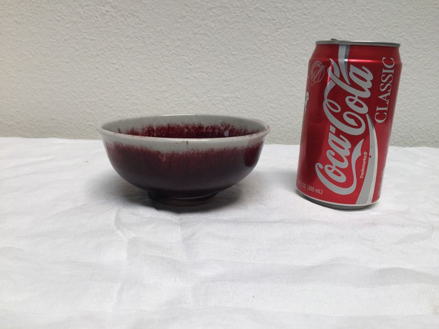 Beautifully Glazed Pottery Bowl With Purples [Photo 1]