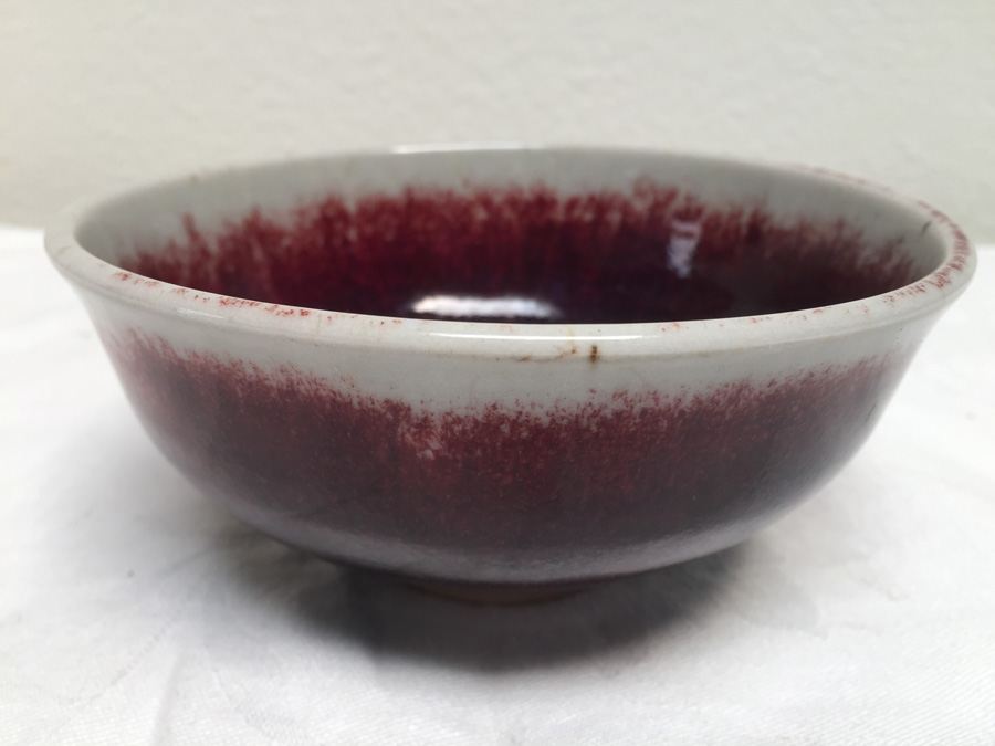 Beautifully Glazed Pottery Bowl With Purples [Photo 2]