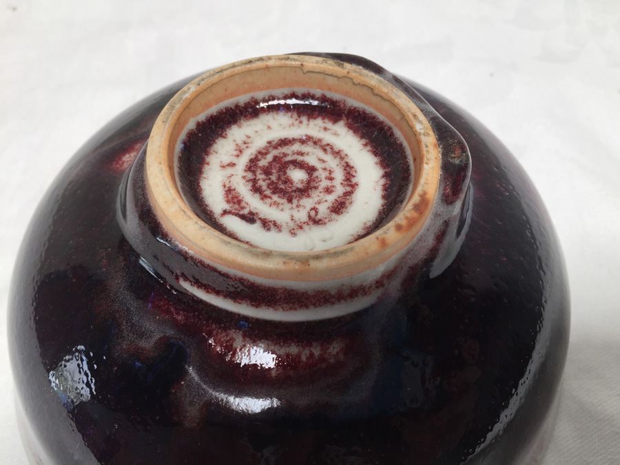 Beautifully Glazed Pottery Bowl With Purples [Photo 7]