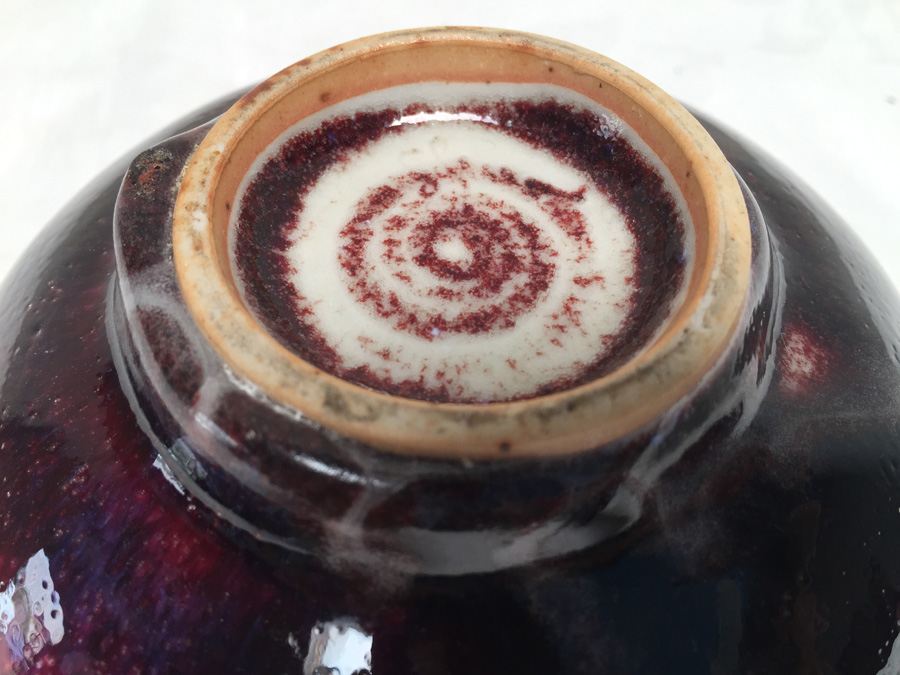 Beautifully Glazed Pottery Bowl With Purples [Photo 9]