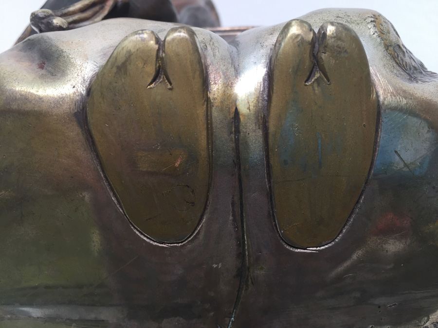 Large Signed Metal (Brass) Japanese Statue [Photo 26]