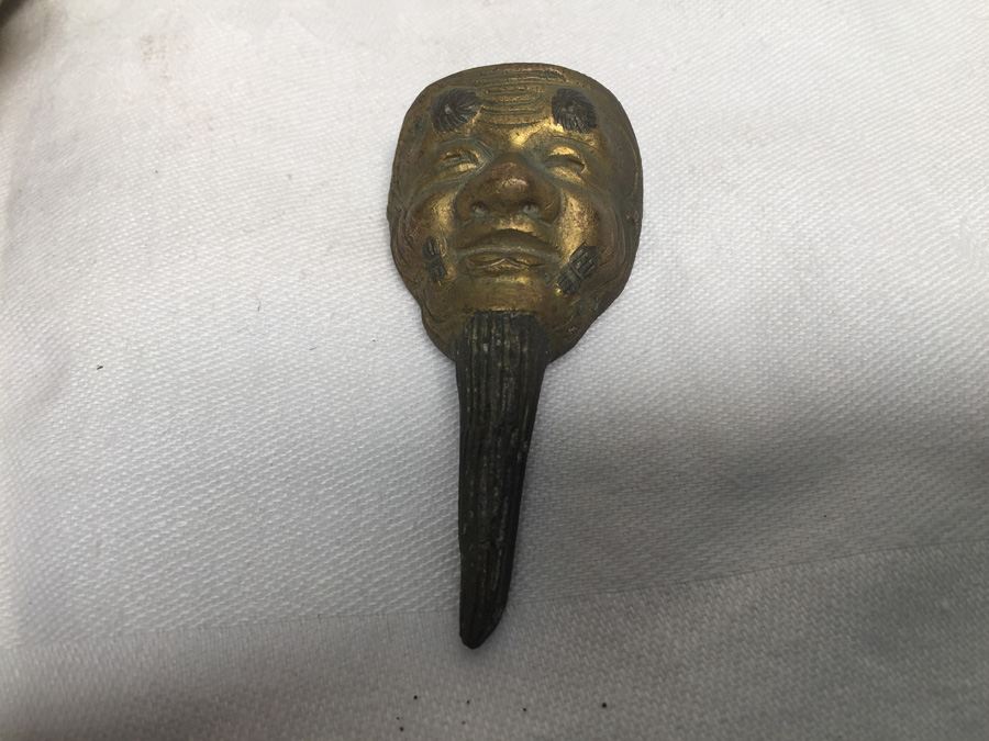 Large Signed Metal (Brass) Japanese Statue [Photo 21]