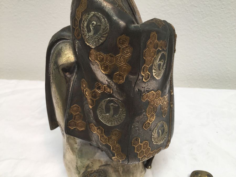 Large Signed Metal (Brass) Japanese Statue [Photo 16]