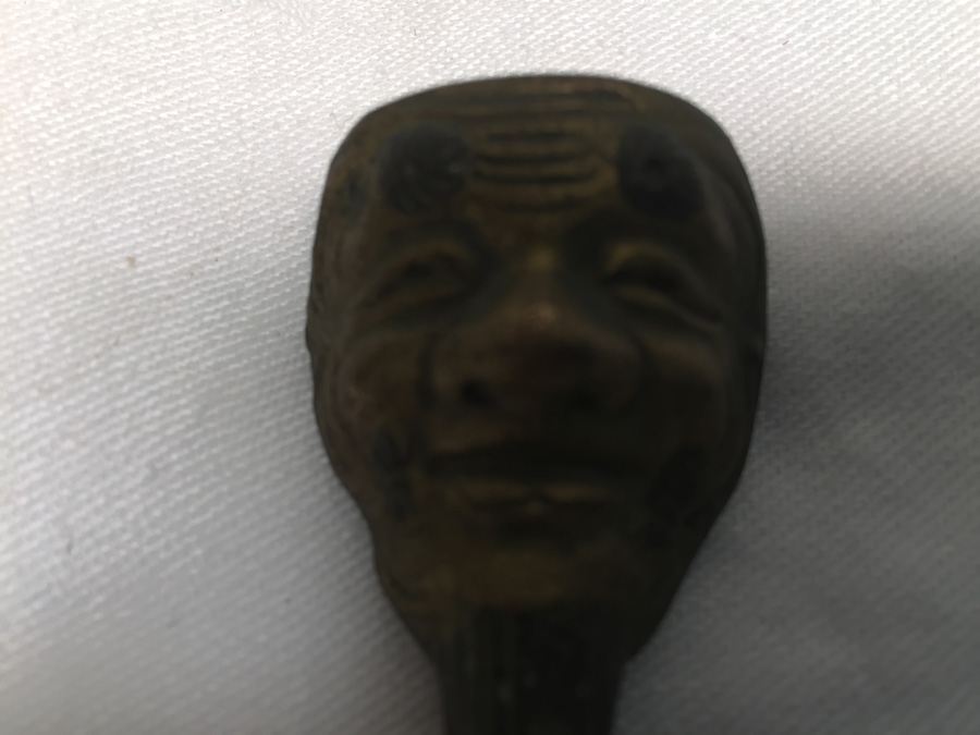 Large Signed Metal (Brass) Japanese Statue [Photo 22]