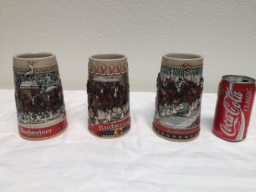 Collector's Series Budweiser Mugs 1986, 1987, 1988 [Photo 1]