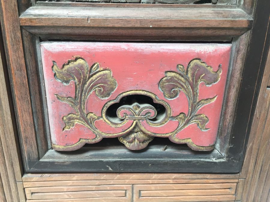 Pair Of Stunning Wood Carved Panels From Asian Temple [Photo 7]