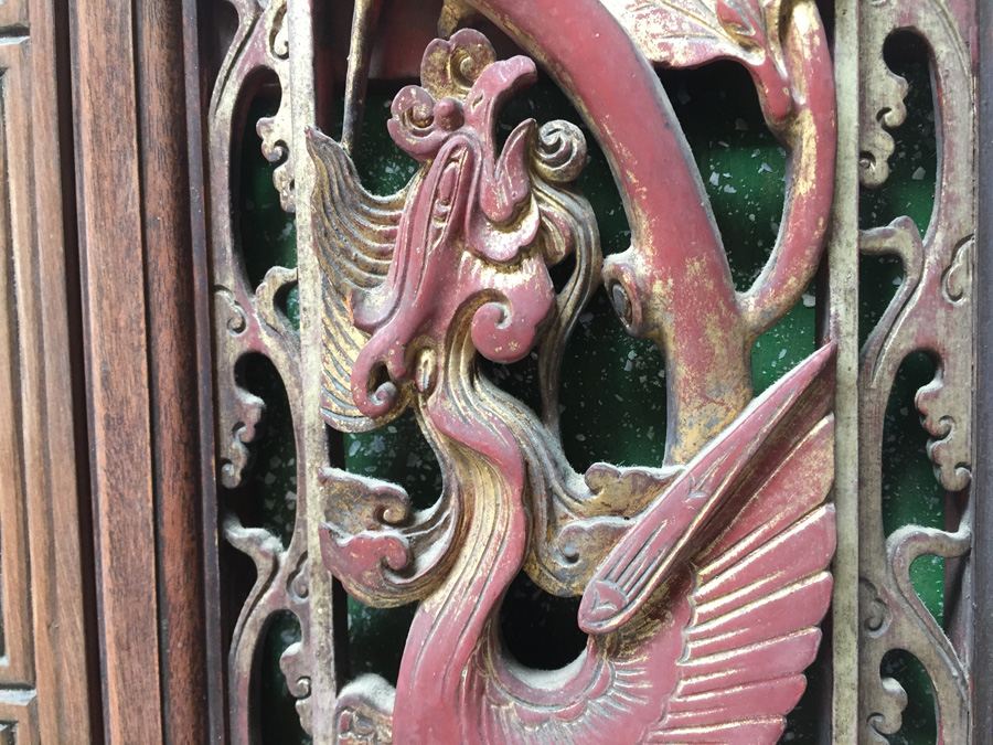 Pair Of Stunning Wood Carved Panels From Asian Temple [Photo 5]